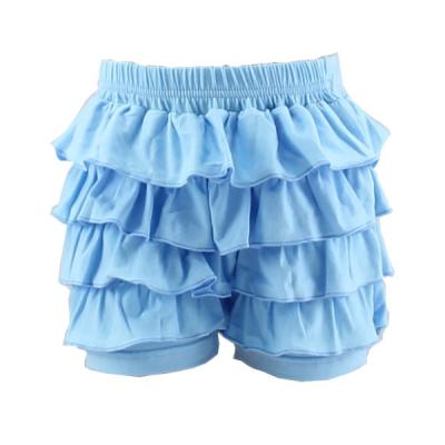 China Wholesale Breathable Ruffles Summer Soft Cotton Babies Casual Shorts for sale