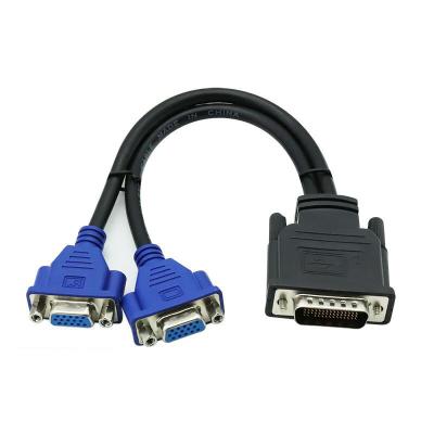 China Wholesale DMS59 Pin Male To Dual VGA 1/2 Projector Female Conversion Cable For Home Theater LED TV Smart Projector 1080P Tablet for sale