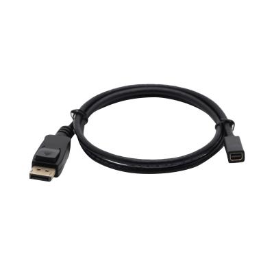 China COMPUTER Customized Length DP Male MDP & Female Logo 4K x 2K Displayport Extension Cable to Mini Displayport for sale