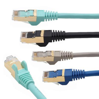 China Standard Cat6A Ethernet UTP Copper Patch Tie 40Gbps , 2000Mhz Gold Plated 10 Fluet Tested Gigabit RJ45 100W Shielded Snagless UL Certified for sale