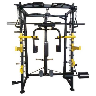 China Universal Commercial Gym Multi Function Equipment Smith Machine Steel Box Wooden Packing Squat Rack for sale