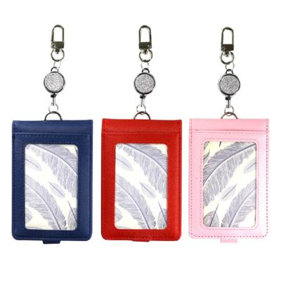 China Hot Sales Leather Colorful Convenience Card Holder forProtection Transparent Card RC-020 for sale