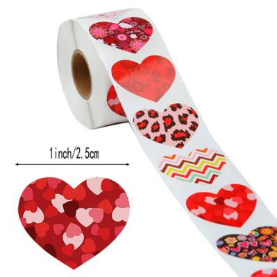 China Waterproof Self-adhesive Sticker Candy Decor Wrap Gift Wrapping Gift Box Packaging Logo Paper Stickers for sale