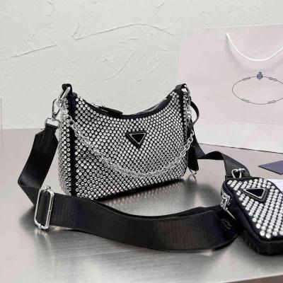 China High Quallity High Quality Diamond Handbag Canvas Hobo Bag Designer Shoulder Bag Ladies Fashion Handbag Chain Hand Handbag Wholesale for sale