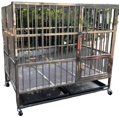 China Breathable Folding Stainless Steel Pet Cage for sale