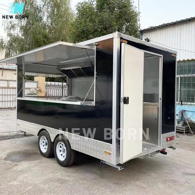 China High Quality Modern Towable Trailer Street Fast Food Trucks Carting Trailers With Wheels Mobile Food Bar Donut Restaurant China Manufacturer for sale