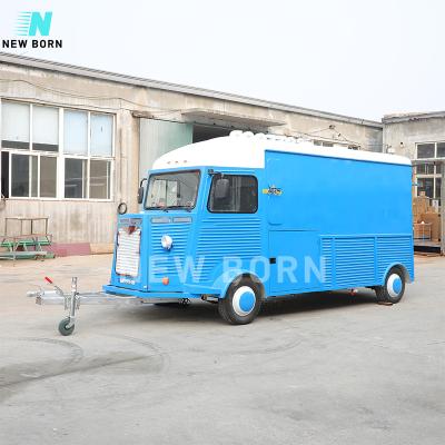 China NEWBORN fully equipped deep cart modern towable QD trailer ice cream food truck coffee fryer snack trailers for USA food van trailer for sale