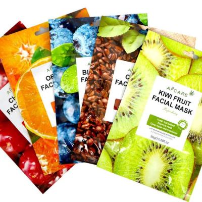 China Custom Beauty Moisturizer Private Label Skin Care Skin Care Moisturizing Korean Fruit Whitening Facial Sheet Mask for sale