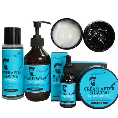 China Custom Private Label AFCARE Men Beard Growth Oil Set Beard Oil DEEP CLEANSING Kit for sale