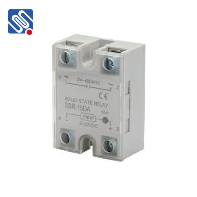 China Meishuo SSR-15DA Sealed DC to AC 15A SSR Single Phase ssr Solid State Relay for sale