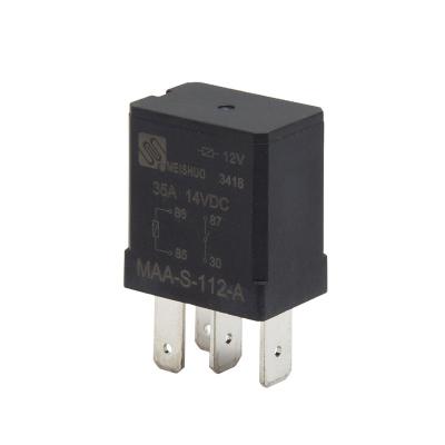 China Car Part Meishuo MAA-S-112-A 35A Relay With 4 Pins SPST 12v Micro Automotive Relay 30a for sale