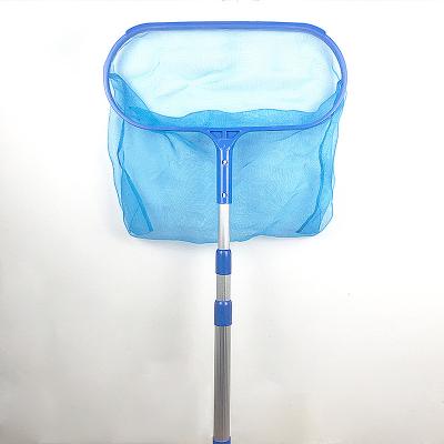 China Easy Install Pool Cleaning Accessories Standard Skimmer Leaf Rake Pool Water Deep Net With Aluminum Pole for sale