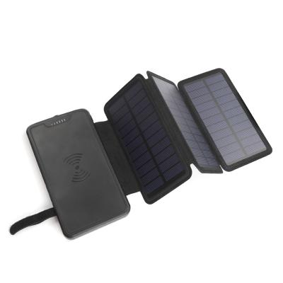 China Solar Power Bank 10000Mah 20000Mah Wireless Collapsible Foldable Solar Charger Solar Power Bank15 for sale