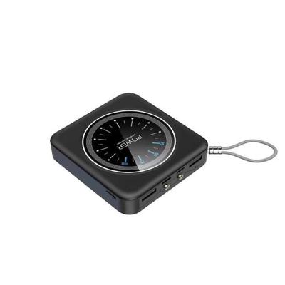 China Fast Charging Support 7800mah Clock Design Power Bank With LED Lamp Mini 7800mah Power Bank Clock for sale