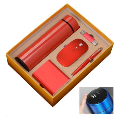 China Quick Charge Support 5 in 1 Set 10000mah 2.4G Mouse Power Bank 10000mah 2.4G Mouse Power Gift Thermos Usb Flash Drive 8GB Pen for sale