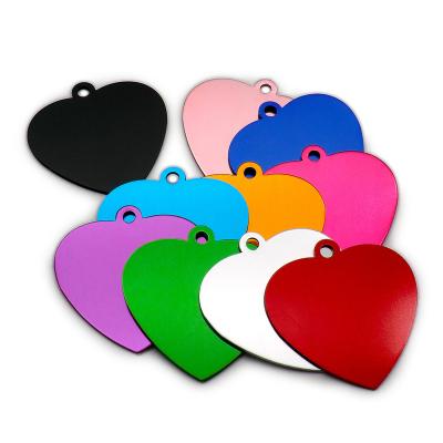 China Europe Personalized Blank Aluminum Custom Anti-lost Collar Dog Tag Pet ID Heart Shape Pendant Accessories for sale