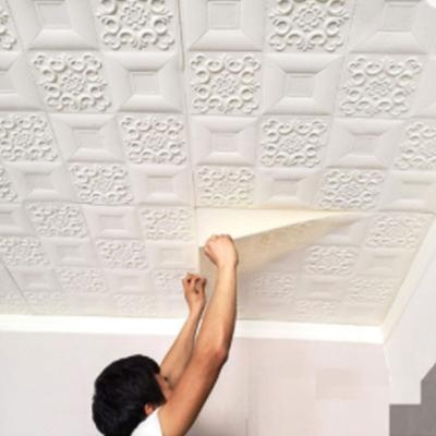 China Modern Good Quality Household PVC Foam Bedroom Ceiling Wallpaper Roof Wall Papers Hope Decoration for sale