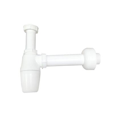 China Modern white color plastic p-trap bathroom basin sink bottle trap with cheap price for sale