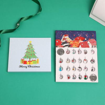 China 2021 NEW TRENDY Christmas DIY Bracelet Jewelry Calendar Gift Box Set Advent Beaded Bracelet Necklace Set for sale