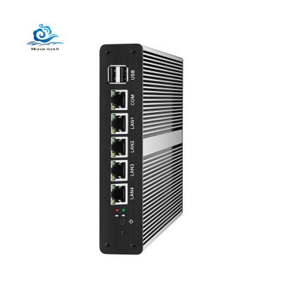 China HLY Firewall Appliance Mini PC Fanless Quad J1900 Cores 4 Gigabit Ethernet i211AT NIC Pfsense Router Desktop H34 4LAN J1900 for sale