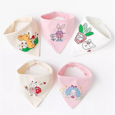 China 5pcs Antibacterial Three Layer Cotton Printing Baby Feeding Care Burping Towels Bib for sale