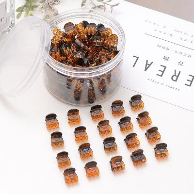 China 100 Pieces Mini Plastic Hair Claw Clips Small Hair Jaw Clips For Girls And Women LHHPS027 for sale