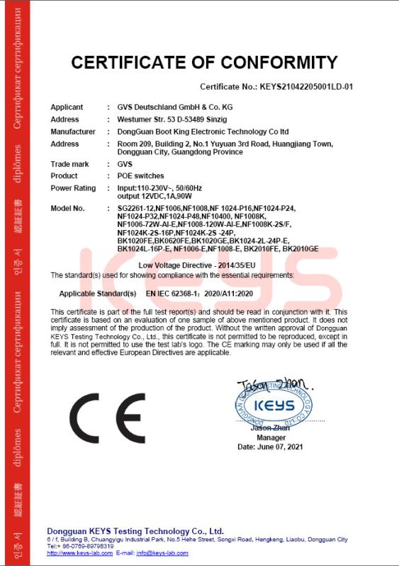 CE - Dongguan Buke Electronic Technology Co., Ltd.