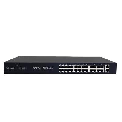 China LACP AC Power Supply Poe Port Ethernet Switch 24ch 10/100/1000mbps Gigabit Poe Switch for sale