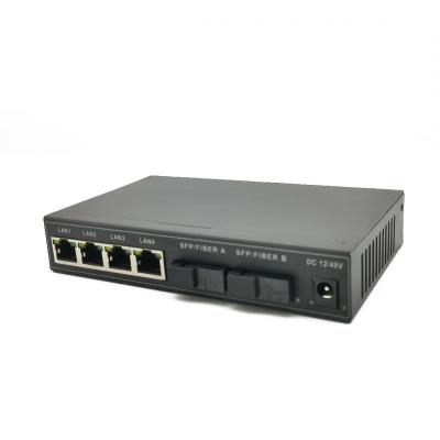 China Custom OEM Fast Ethernet 4 Ports 10/100/1000M PoE Active Switch 48V For IP Camera for sale