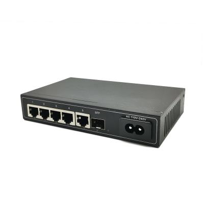 China Hot Selling POE Product 5*10/100/1000Mbps Ports Industrial PoE Full Gigabit Fiber Managed Switch for sale