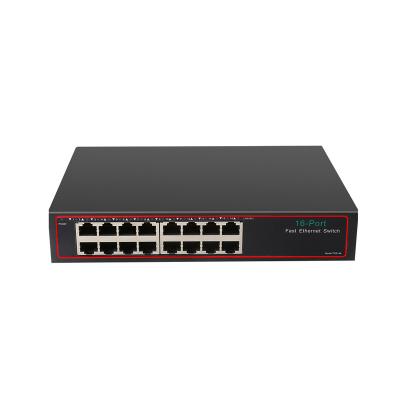 China 16ports 10/100mbps Vlan Switch 3.2Gbps L2 100m Stackable Network Switch Supports for sale