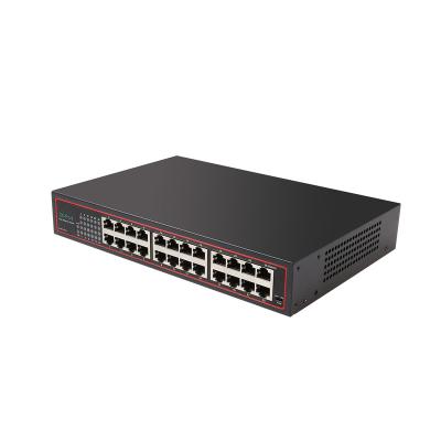 China LACP Maker 24 Ports Switch 10/100/1000mbps Gigabit Rj45 Lan Switch for sale