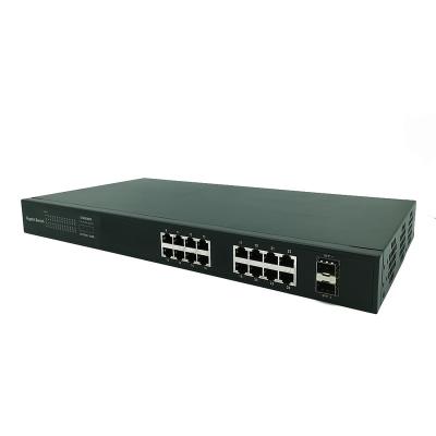 China Stackable Security Security Cctv Eu Plug In 2 SFP 16 Gigabit Full Port Poe Switch for sale