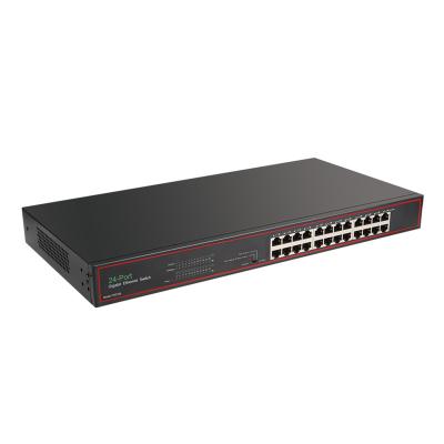 China Stackable OEM Factory L2 Layer 2 Managed 24 Gigabit Port Poe Switch 4 Port SFP 802.3af Network Switch To for sale