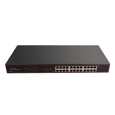 China Stackable Poe Switch 24 Ports 10/100m+2 Gigabit Uplink Ports+1*1.25g SFP Poe Security Unmanaged Switch for sale