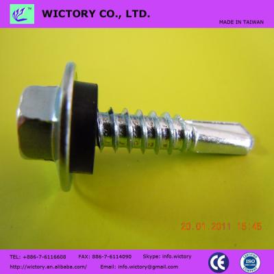 China MADE IN TAIWAN Galvanized Hex Flange Head SDS SELF DRILLING SCREW Fasteners for sale