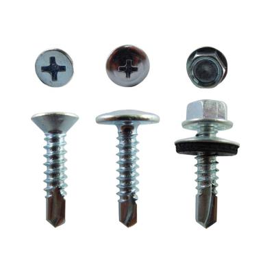 China Flat Head Wafer Pan Head Hex Washer Head Self Drilling Screw Taiwan for sale