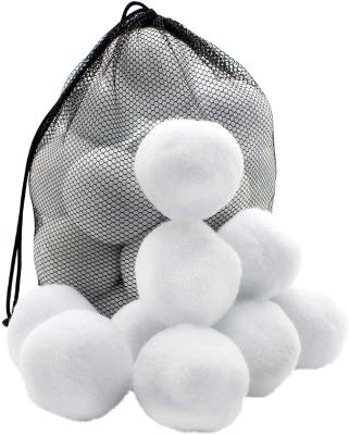 China Polyester / Cotton / Polyamide Customized 60 Pack Indoor Reusable Artificial Snowballs For Kids, Toy Plush Snowballs For Indoor Play With Drawstring Bag for sale