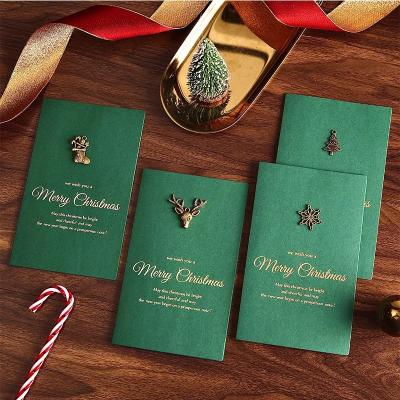 China China Hot Selling Custom Merry Christmas Art Kraft Paper Blank Paper Printing Greeting Card With Envelopes for sale