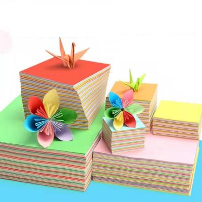 China China Wholesale Custom Kindergarten 100 Sheets 10 Colors Children Used DIY Handmade Colorful Origami Folding Paper for sale