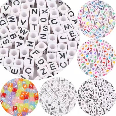 China DIY Handmade Jewelry Making Accessories Wholesale Acrylic Letter English Alphabet Plastic Beads Bracelet DIY Material Handmade Jewelry Making Accessories for sale