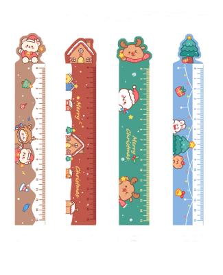 China High Quality Durable Soft Magnetic Cartoon Art Christmas Promotion Tool 15cm Drawing Measuring Ruler For KIDS for sale