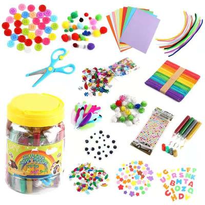 China Wholesale Craft Art Supply Kit For Toddlers All Of Polyester/Cotton/Polyamide Kids + Yarn In A Jar DIY Art And Crafts Supplies Set For Kids for sale