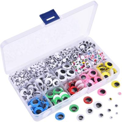 China PVC Plastic 1500pcs Multi Colors And Self Adhesive Sizes Bustle Googly Eyes For Craft Sticker For DIY Crafts Scrapbooking for sale