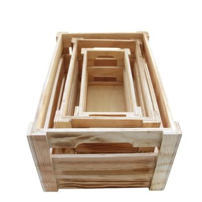 China Sturdy and Durable Wooden Fruit Crates 21x10x10cm 21x10x11.2cm 31.2x20.3x14cm for Fruits for sale