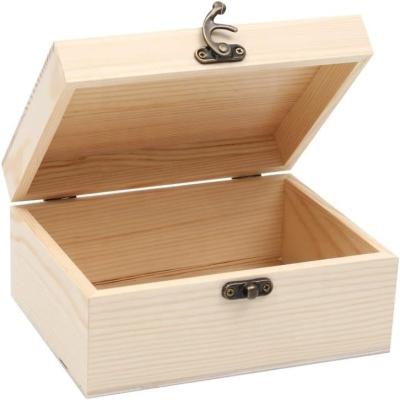 China Custom Small Wooden Chest Boxes for Decorative Storage Environmental and Logo Customized for sale