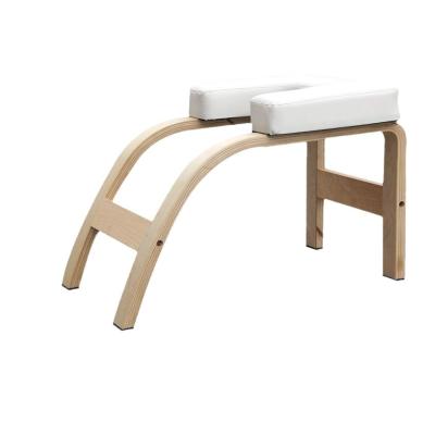 China Balance Training Yoga Inversion Bench Rustic Style with Wood Material and Headstand Prop for sale