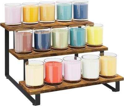 China All-Season Wooden 3 Step Display Riser Stand Bamboo Straight Display Rack for Retail for sale