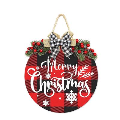 China DIY Christmas Sublimation Hanging Wood Craft Round Circles Frame Wall Sign Decor Blanks for sale