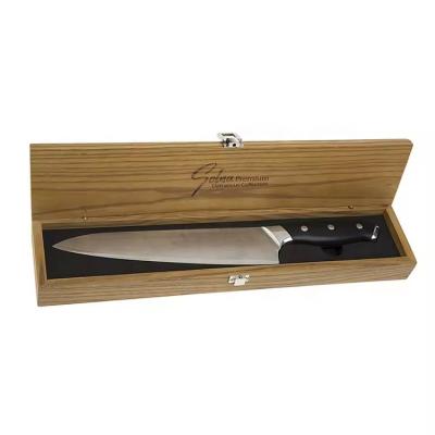 Cina Scatola di coltello in legno fatta a mano con coltello personalizzato rettangolare in legno massello Scatola di bottiglia di vino per cucina in vendita